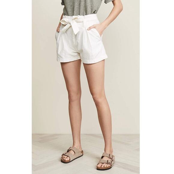 Alice + Olivia Laurine Paper Bag Shorts in White- 6,8 Women